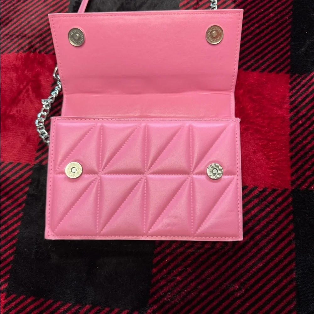 Pink Quilted Chain Shoulder Bag